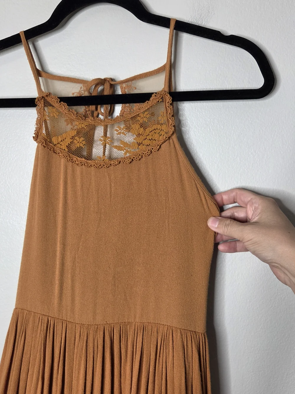 Joyfolie By Mia Joy Rust Colored Lace Dress